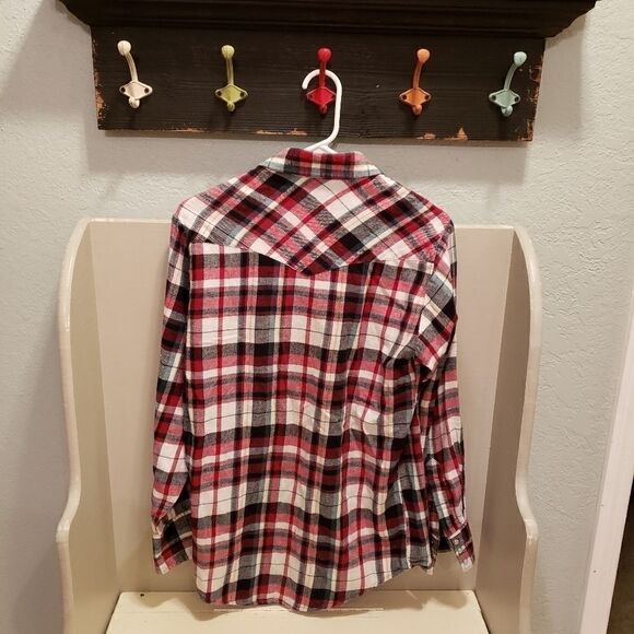 Plains Western Plaid Flannel Pearl Snap Shirt - Picture 7 of 8